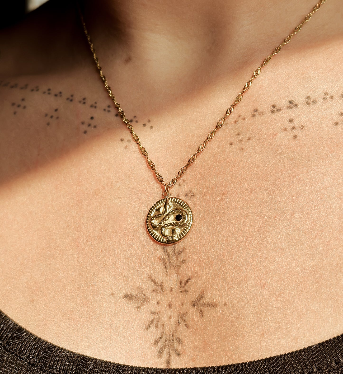 Snake Coin Necklace