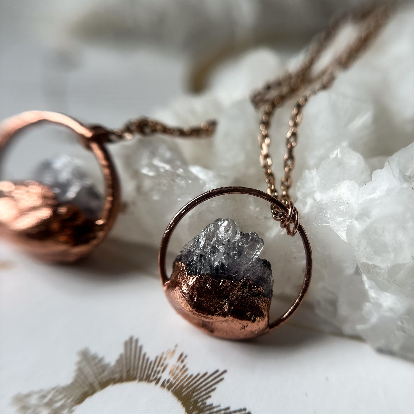 Amethyst Mountain Pendant | Copper Necklace