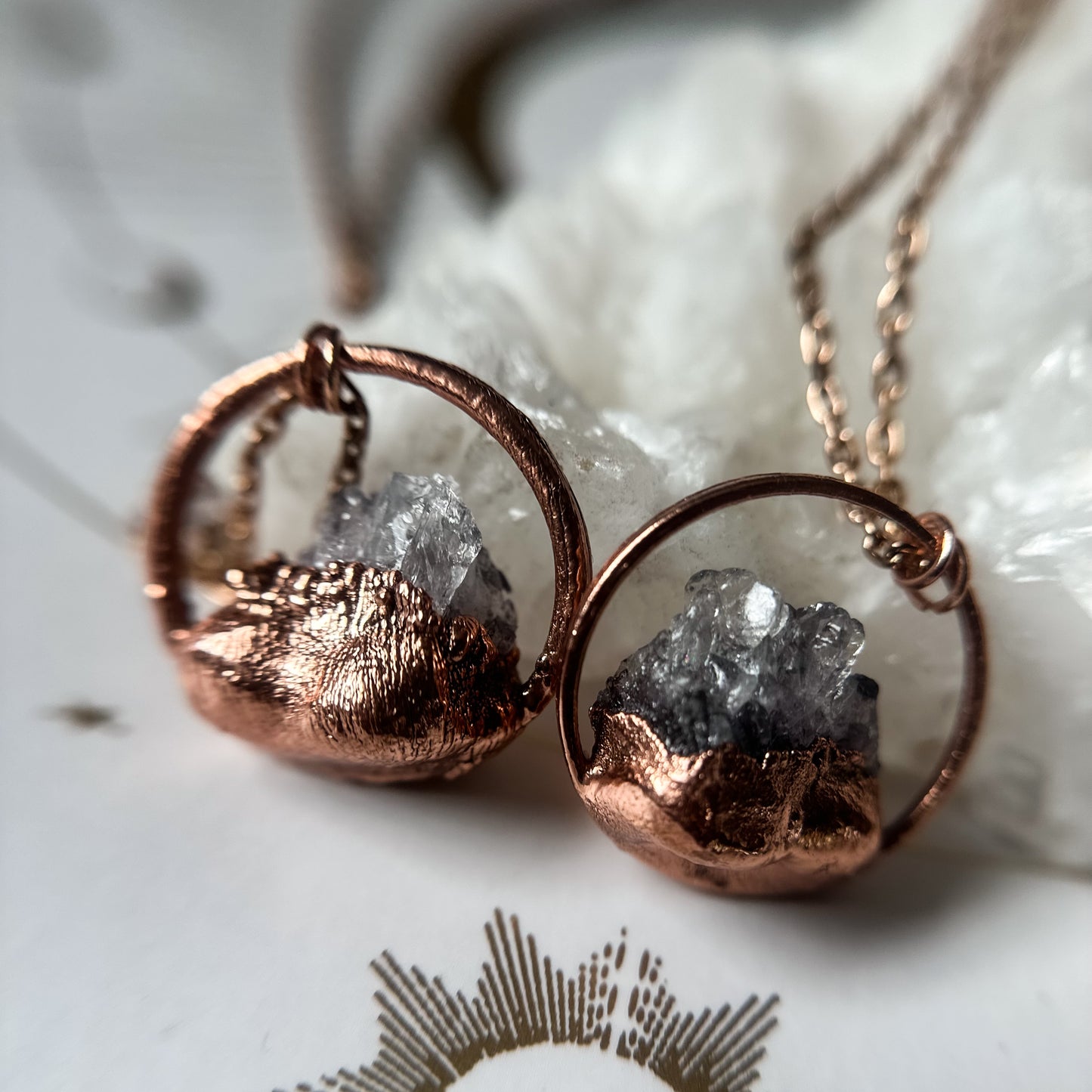 Amethyst Mountain Pendant | Copper Necklace