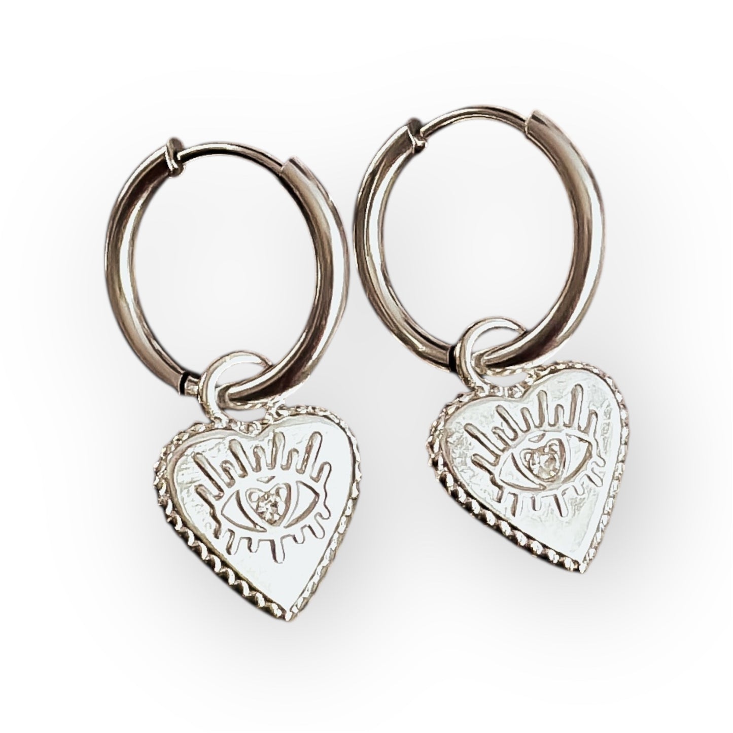 Protect your Heart Earrings | Silver