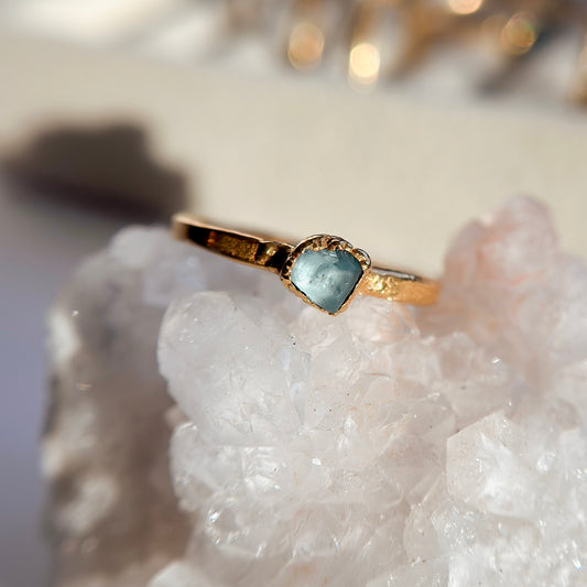 Sapphire 14k Gold Dipped Ring - Size 8.5