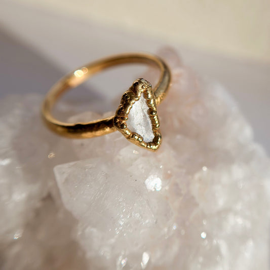 Moonstone 14k Gold Dipped Ring - Size 8.5