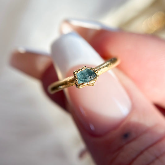 Sapphire 14k Gold Dipped Ring - Size 4.5