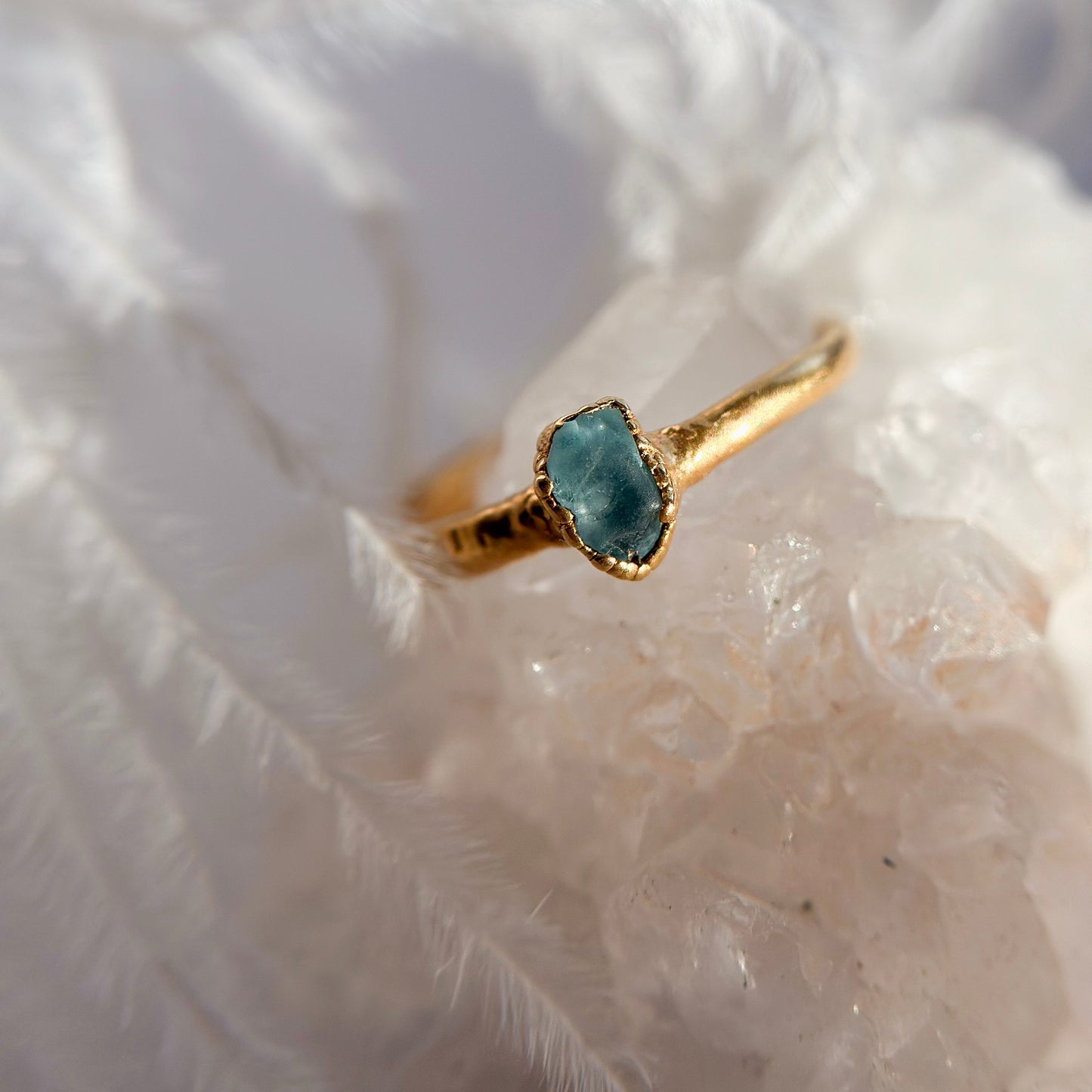 Sapphire 14k Gold Dipped Ring - Size 4.5