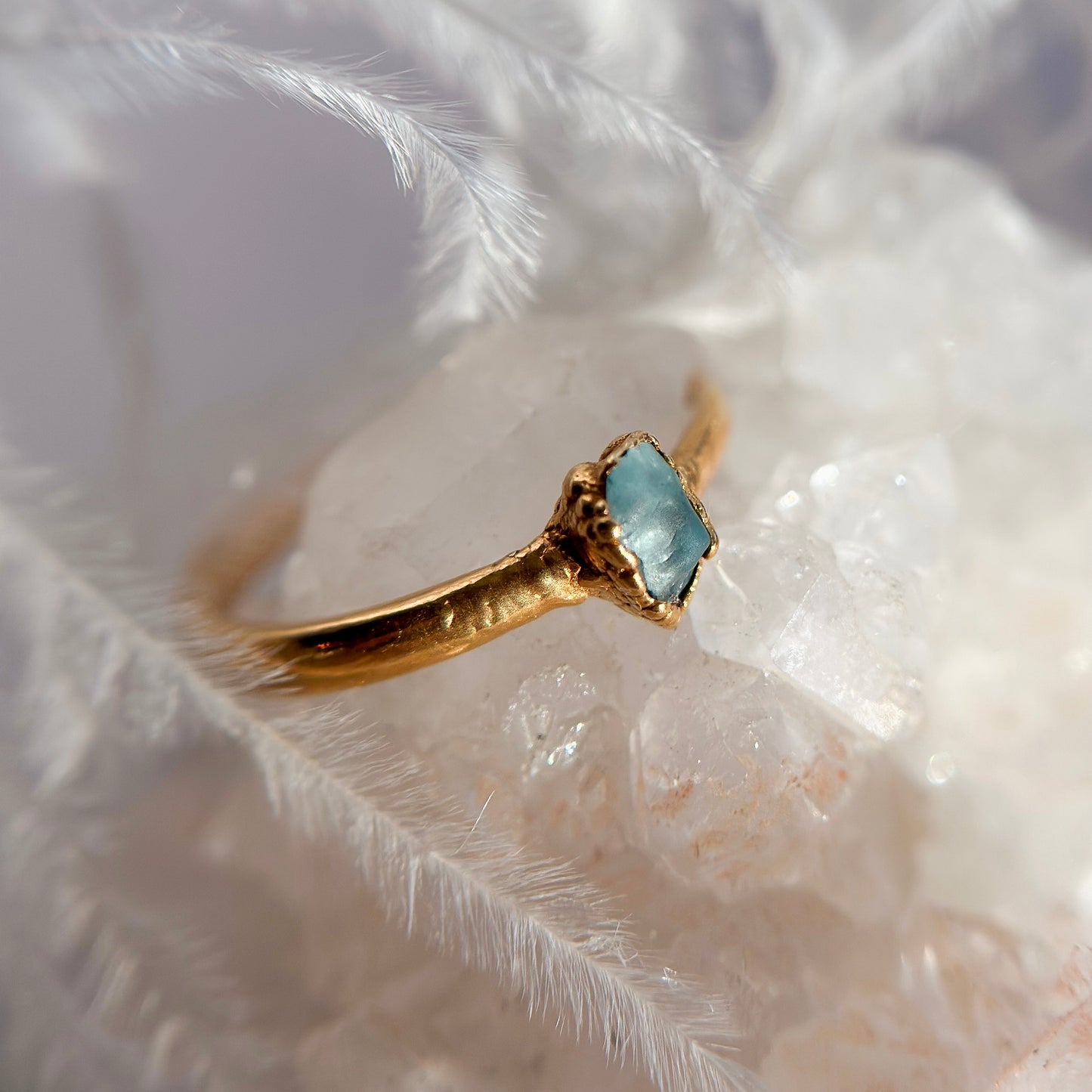 Sapphire 14k Gold Dipped Ring - Size 4.5