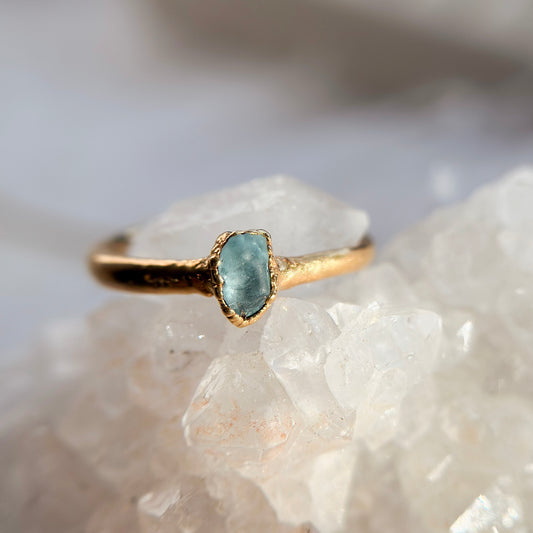 Sapphire 14k Gold Dipped Ring - Size 4.5