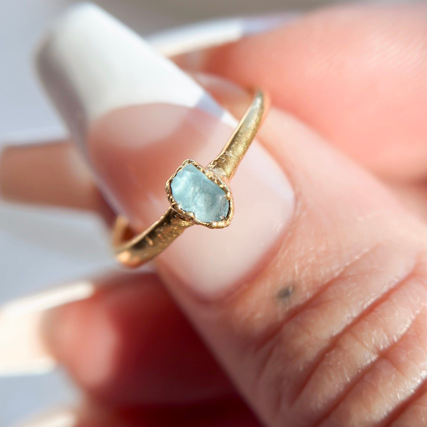 Sapphire 14k Gold Dipped Ring - Size 4.5