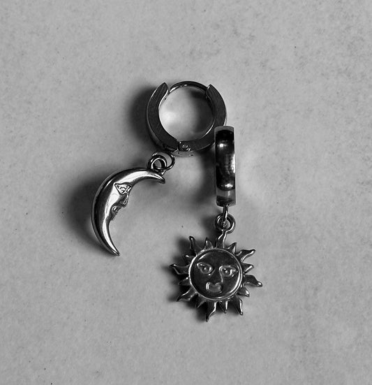 Whimsi Sun + Moon Earrings |  Silver