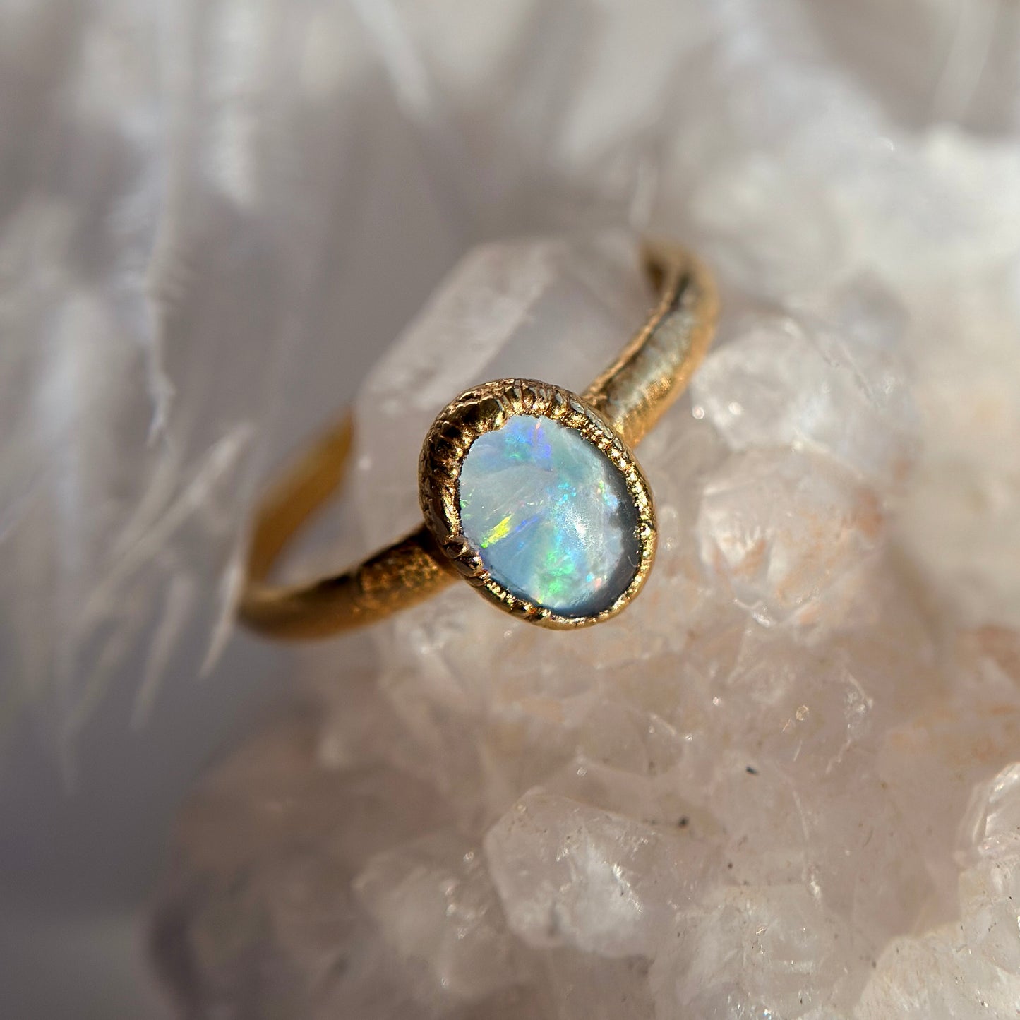 Opal 14k Gold Dipped Ring - Size 8