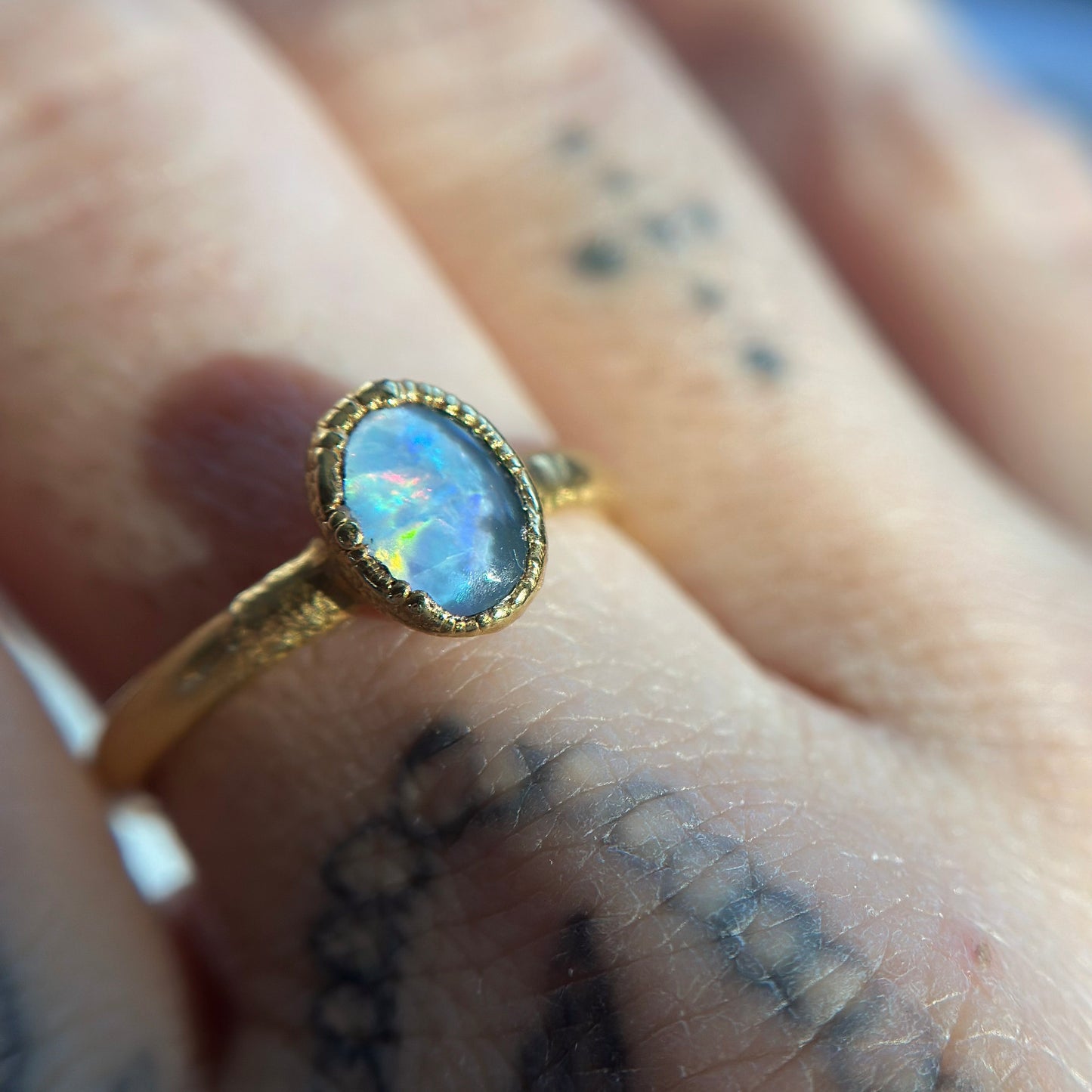 Opal 14k Gold Dipped Ring - Size 8
