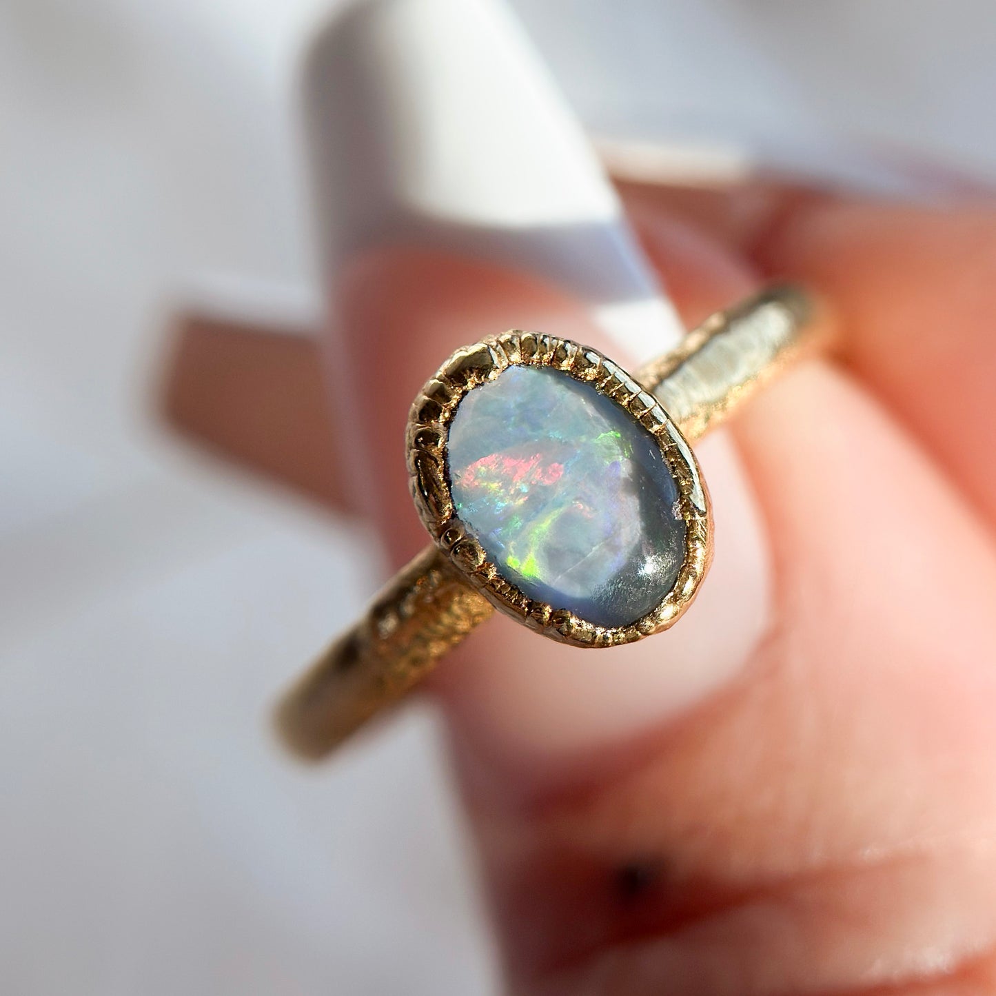 Opal 14k Gold Dipped Ring - Size 8