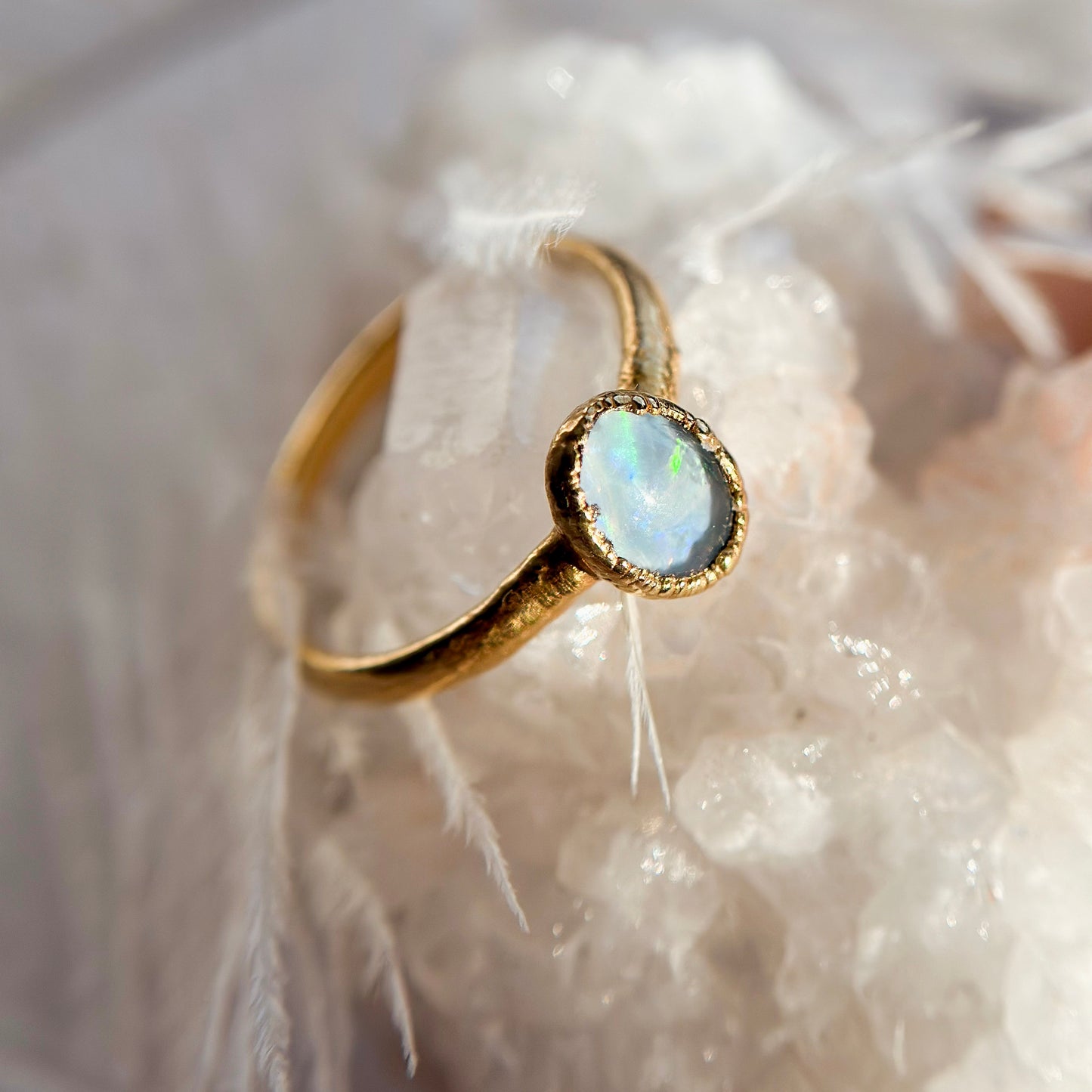 Opal 14k Gold Dipped Ring - Size 8