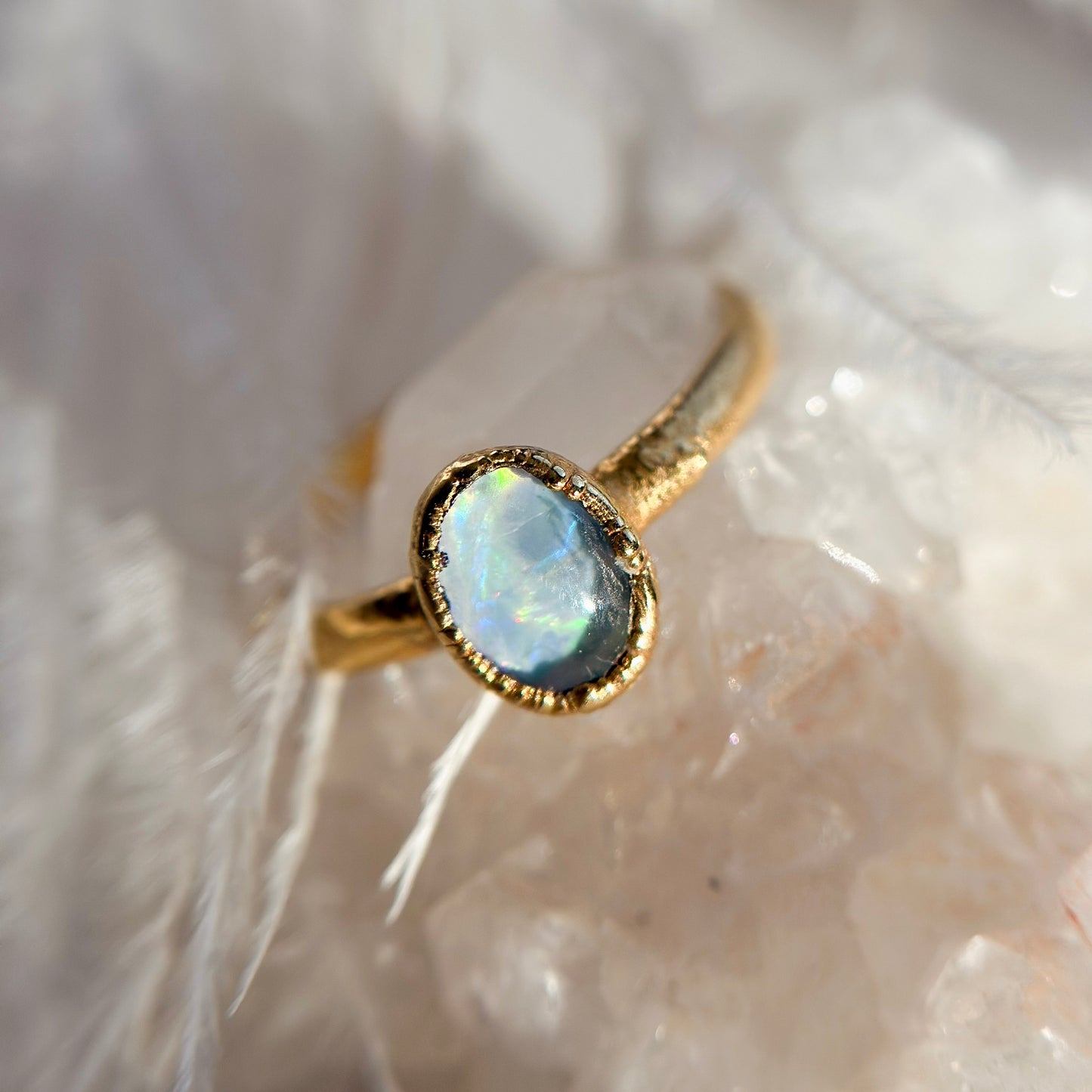 Opal 14k Gold Dipped Ring - Size 8