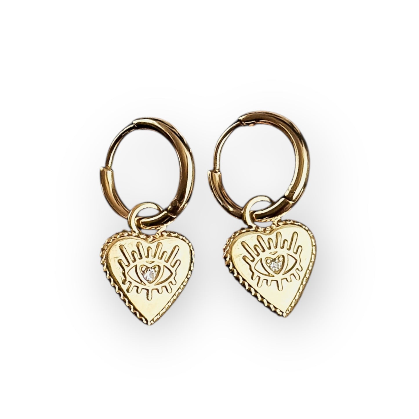 Protect your Heart Earrings | Gold