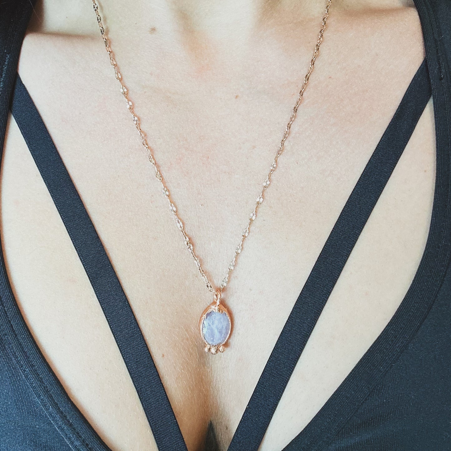 Amethyst Pendant |  Copper Necklace