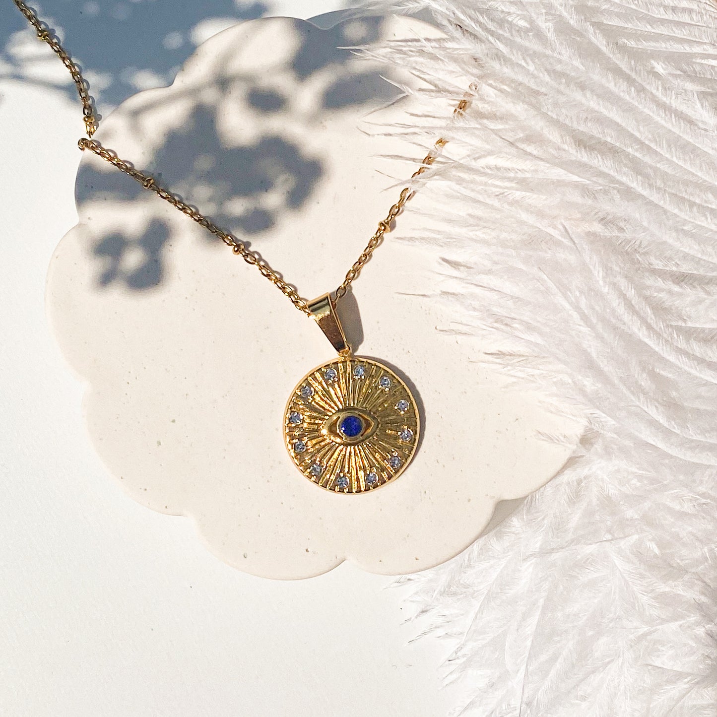 Rays of Protection Evil Eye Necklace